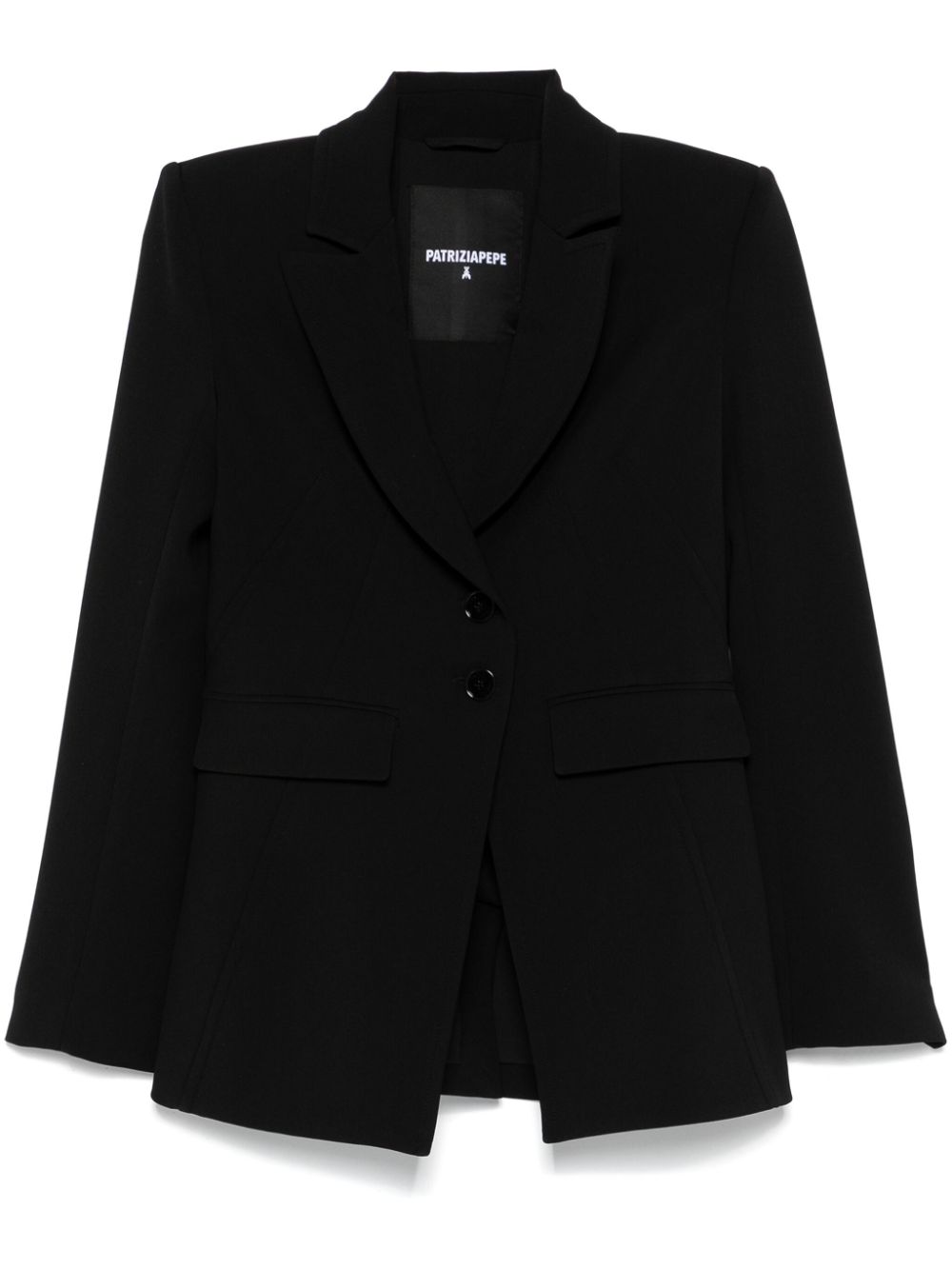 Patrizia Pepe Blazer met gekerfde revers Zwart