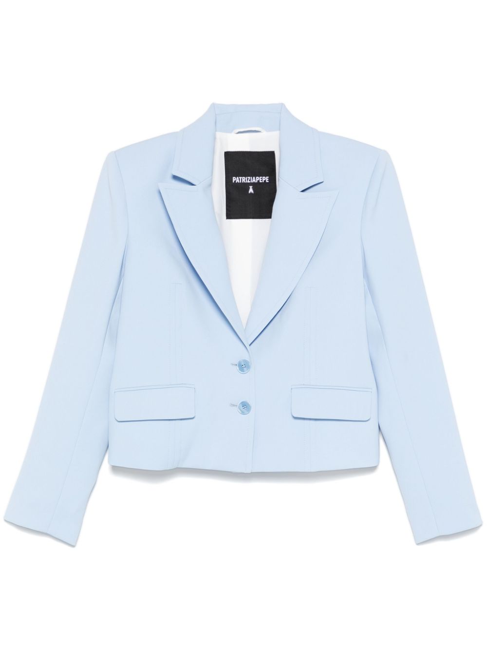 Patrizia Pepe Blazer met gekerfde revers Blauw