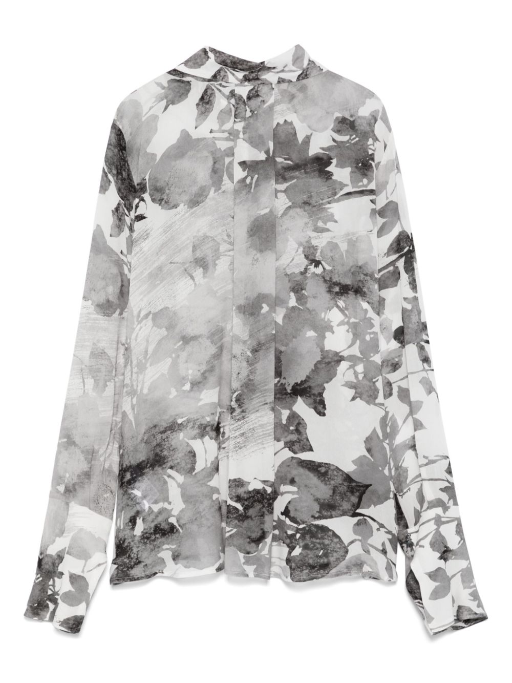 Patrizia Pepe Shirt met bloemenprint - Grijs