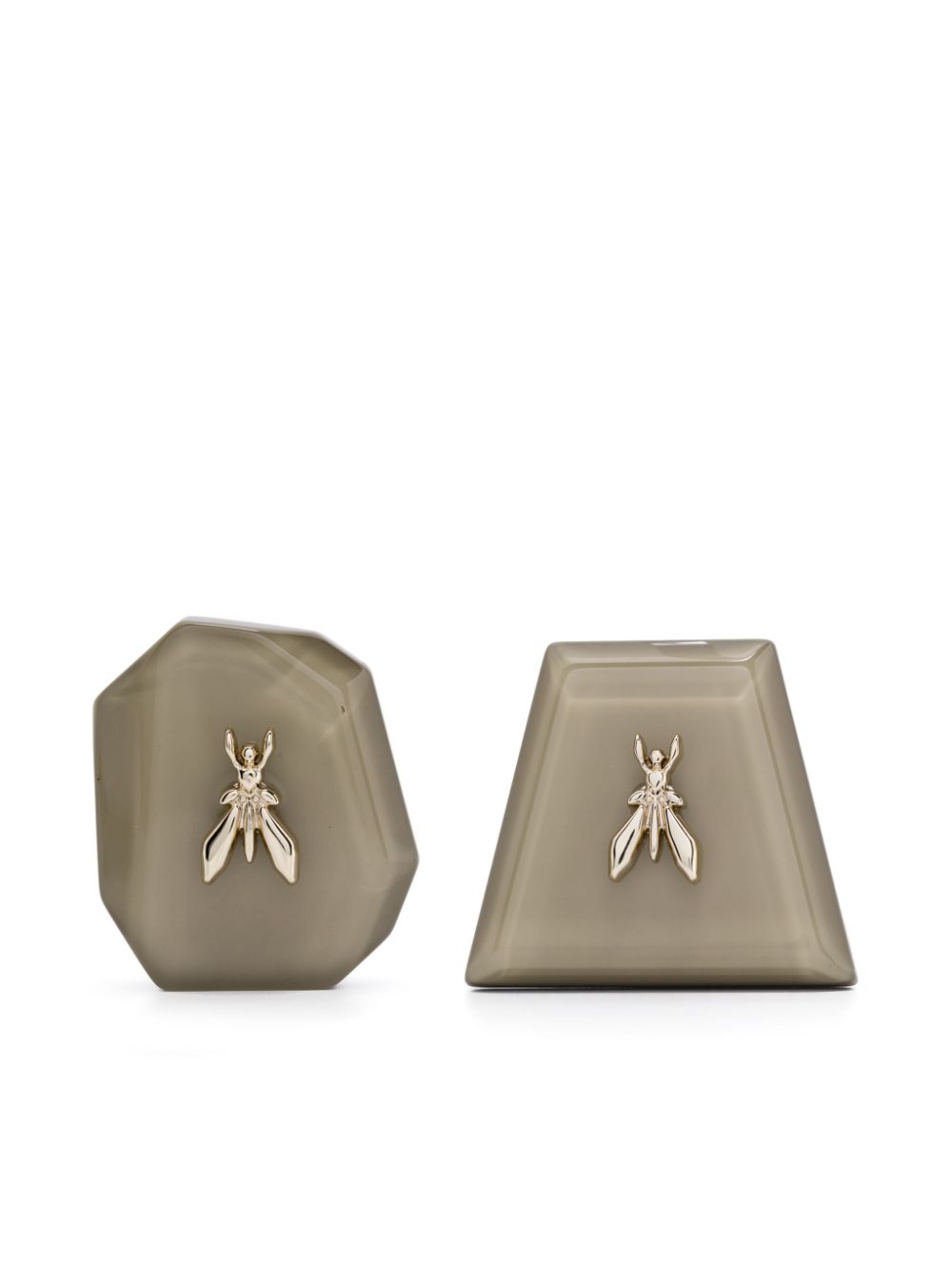 Fly-motif clip-on earrings