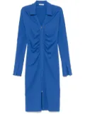 Patrizia Pepe zip-up midi dress - Blue