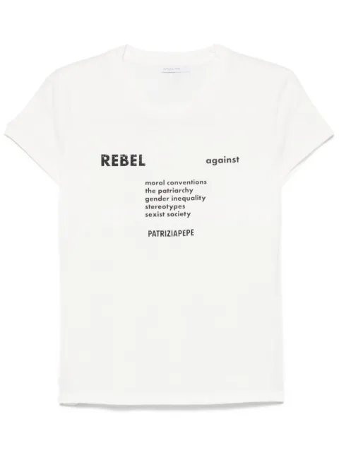 Patrizia Pepe raised-text T-shirt
