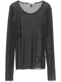 Patrizia Pepe Essential tulle top - Black