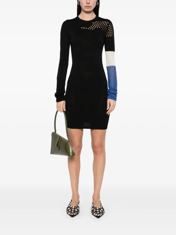 Patrizia Pepe colour-block Mini Dress Black FARFETCH JO