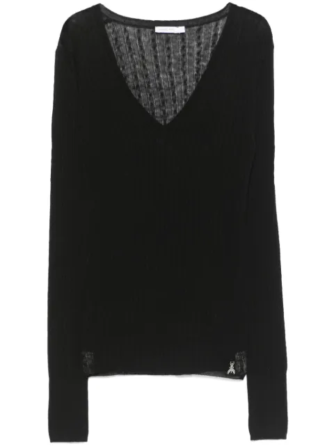 Patrizia Pepe fine-knit V-neck sweater
