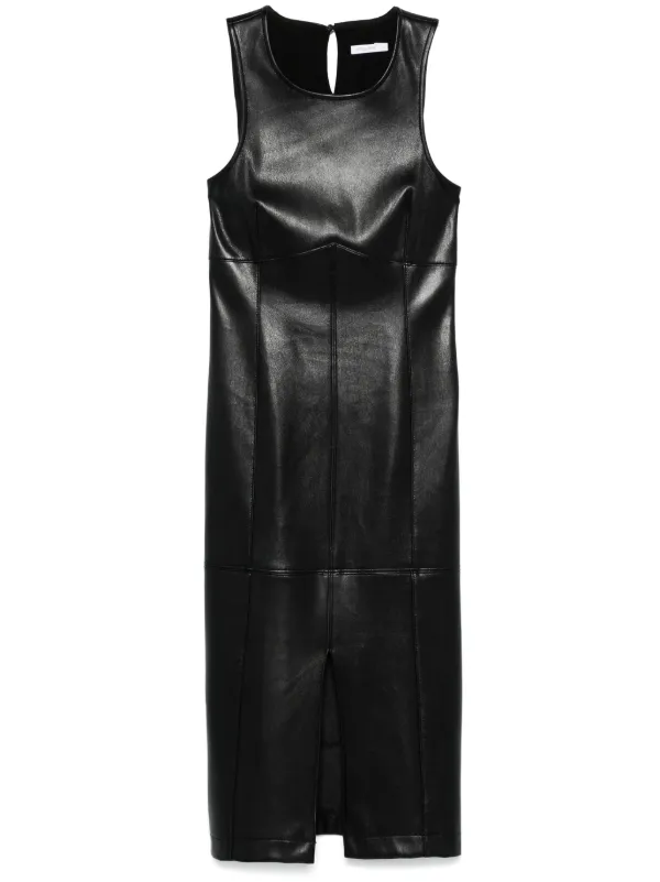 G501/PATRIZIA PEPE ミニドレス ノースリーブブラウス レザー Patrizia Pepe パネル ミニドレス