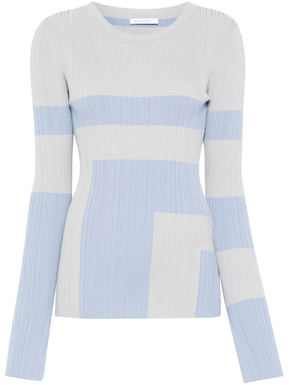 Patrizia Pepe colour-block top - J4E4 Glass grey/Sky