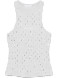 Patrizia Pepe logo-embroidered tank top - Silver