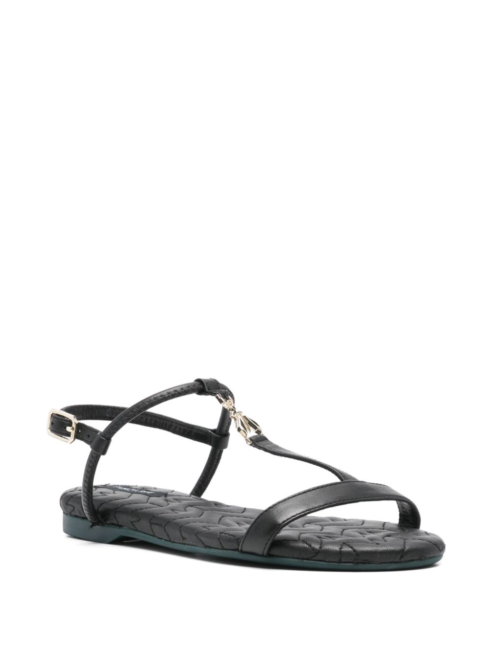 Patrizia Pepe leather sandals - Zwart