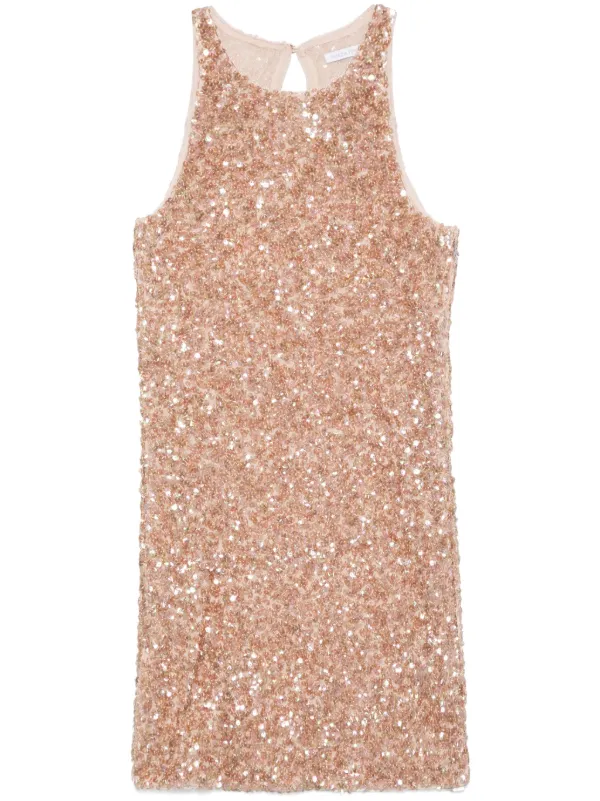 Patrizia Pepe Sequined Mini Dress Orange FARFETCH JO
