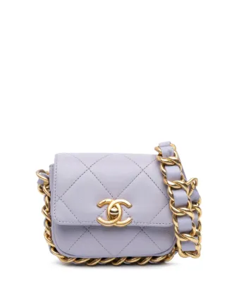 CHANEL Pre-Owned 2021-2024 Mini Quilted Calfskin Framing Chain