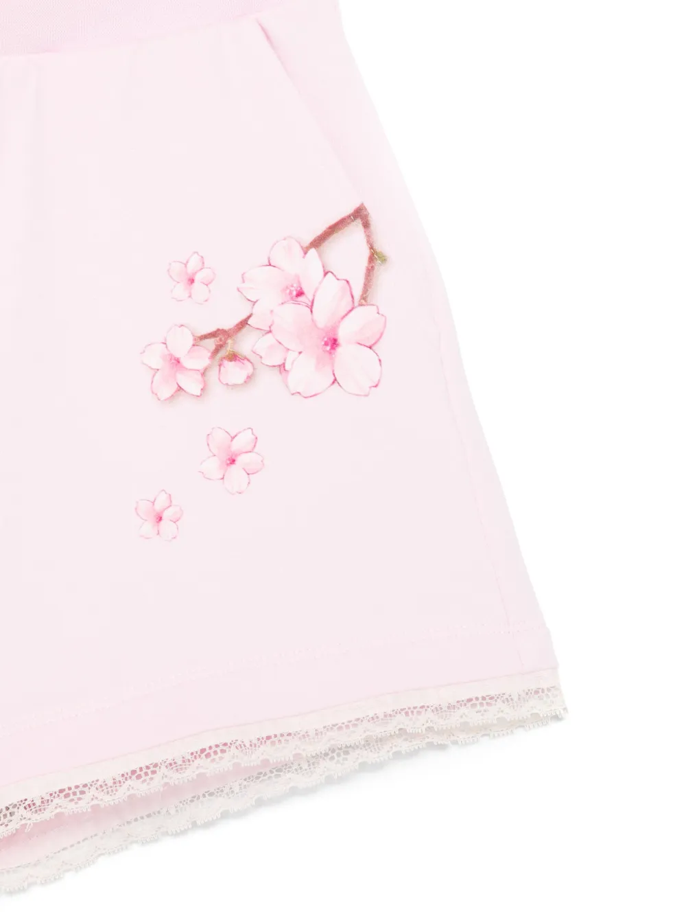 Monnalisa Shorts met bloemenprint Roze