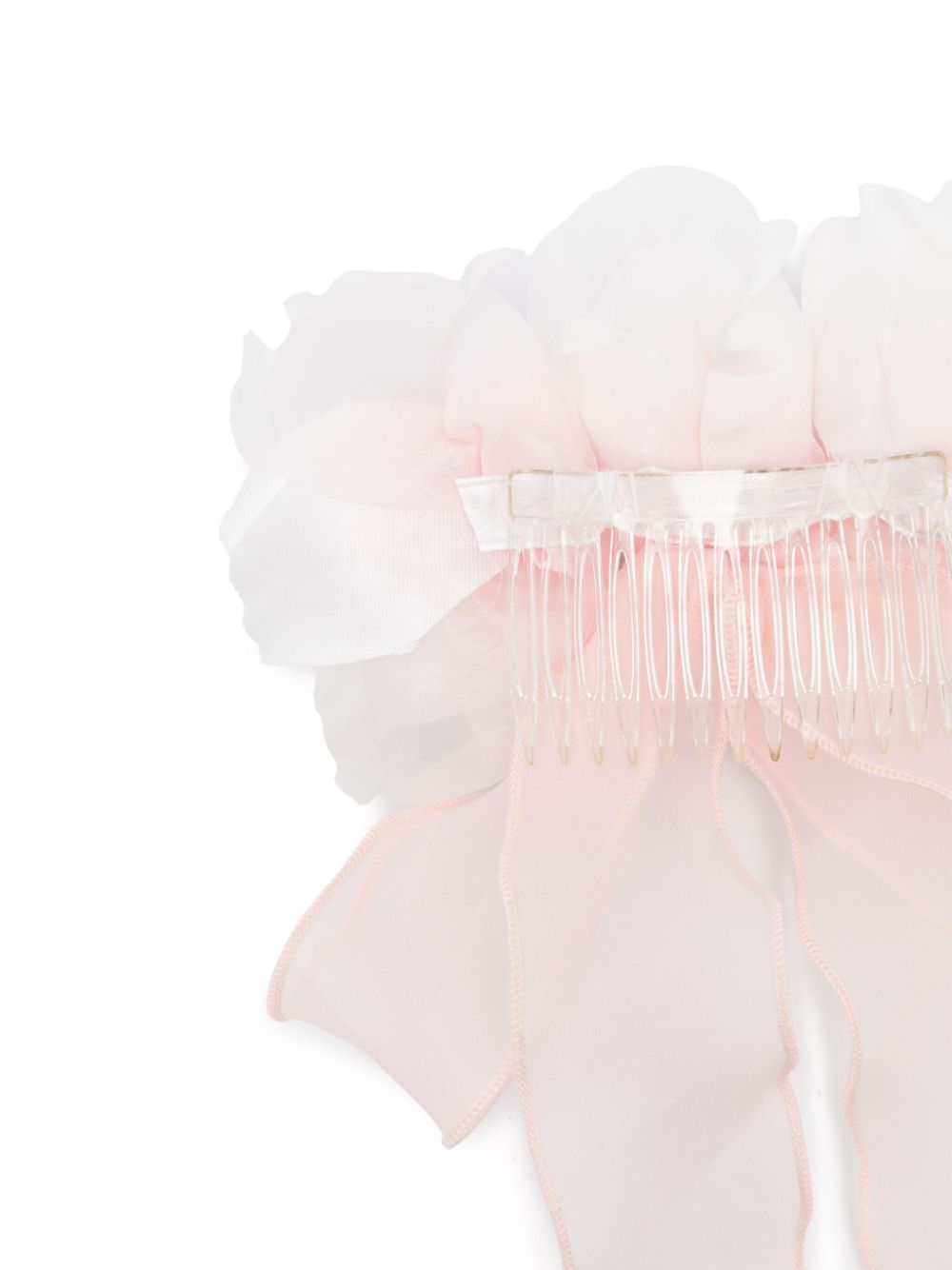 Monnalisa floral-appliqué hair clip - Roze