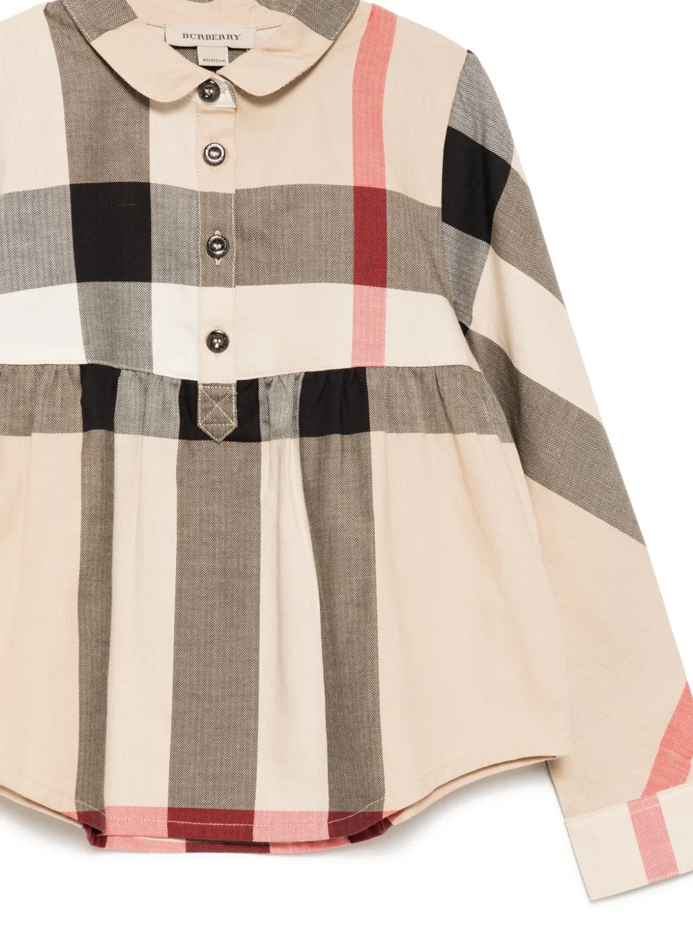 Burberry Kids Geruite jurk Bruin