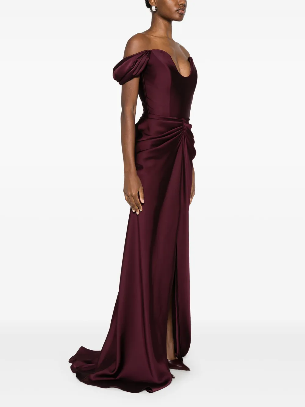 Ana Radu drape-detail maxi dress