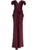 Ana Radu drape-detail maxi dress - Red