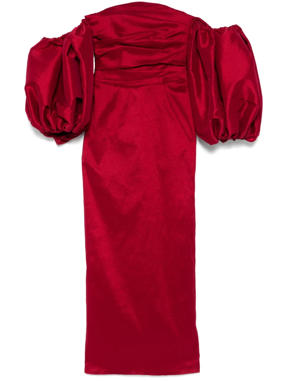 Ana Radu Maxi-jurk met pofmouwen Rood