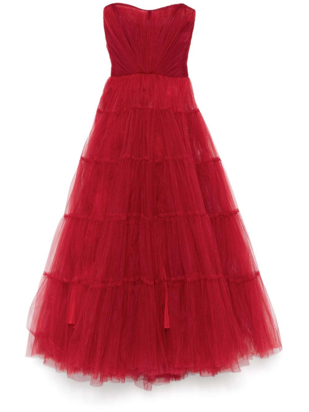 Ana Radu tulle maxi dress - Red