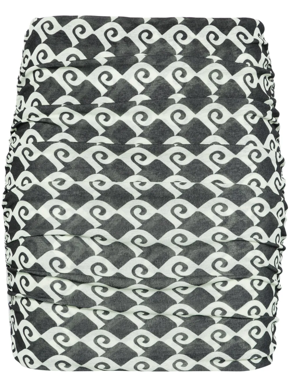 geometric-print mini skirt