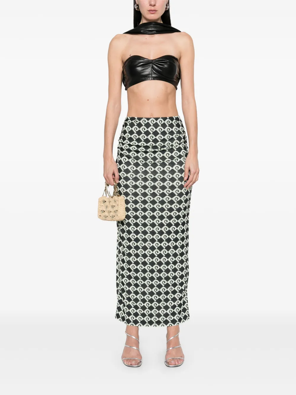 Nanushka Norine midi-rok - Groen