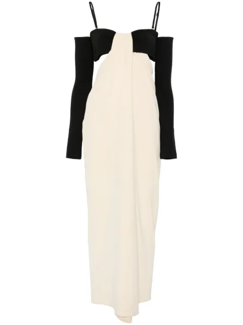 Nanushka bandeau draped maxi dress