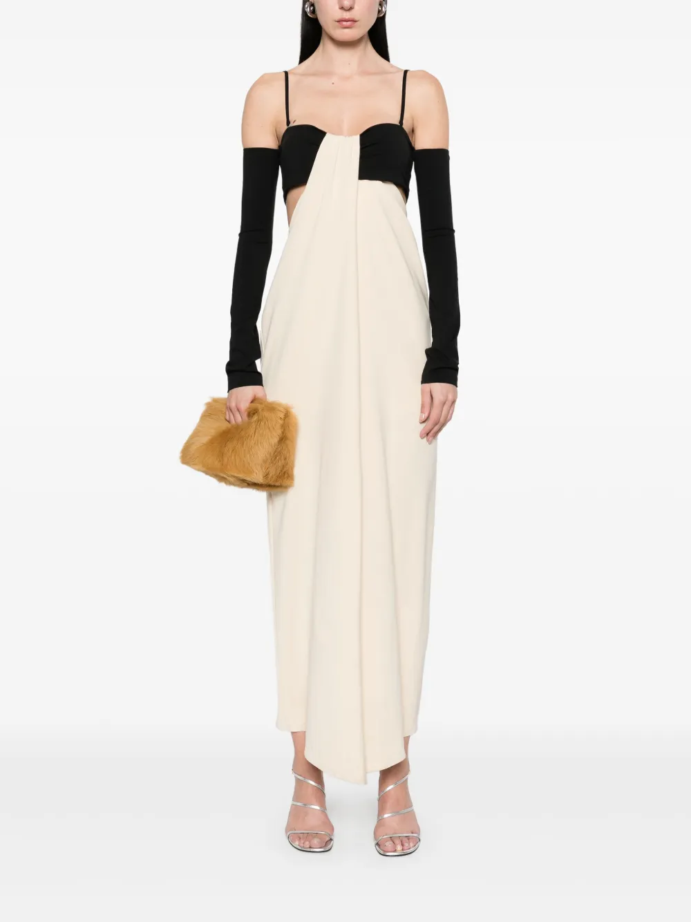 Nanushka Bandeau gedrapeerde maxi-jurk - Beige