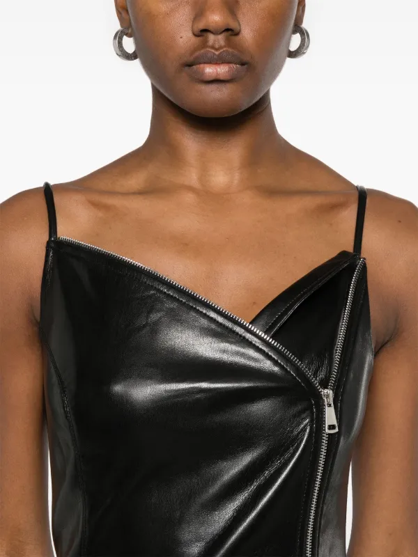 Nanushka Faux-leather Mini Dress - Black Nanushka Faux-leather Mini Dress - Black