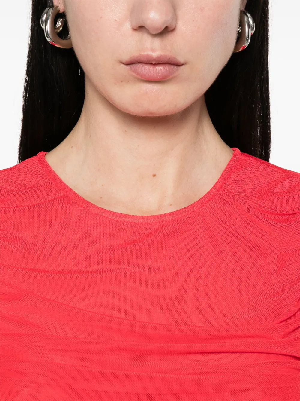 ROTATE BIRGER CHRISTENSEN Jurk met mesh Rood