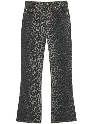GANNI レオパード パンツ | ニュートラル | FARFETCH JP
