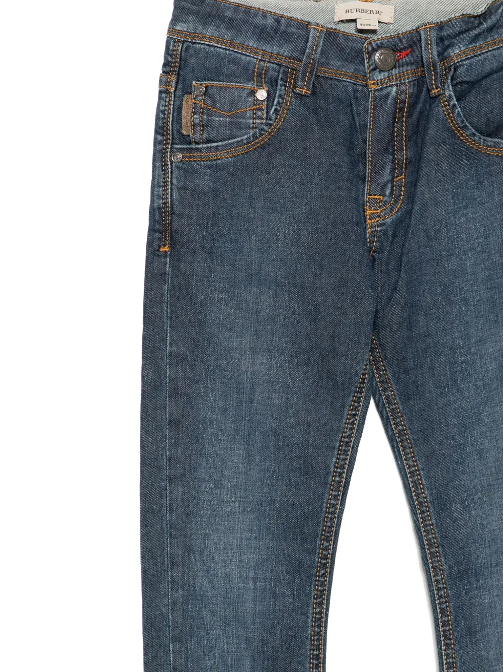 Burberry Kids Straight jeans Blauw