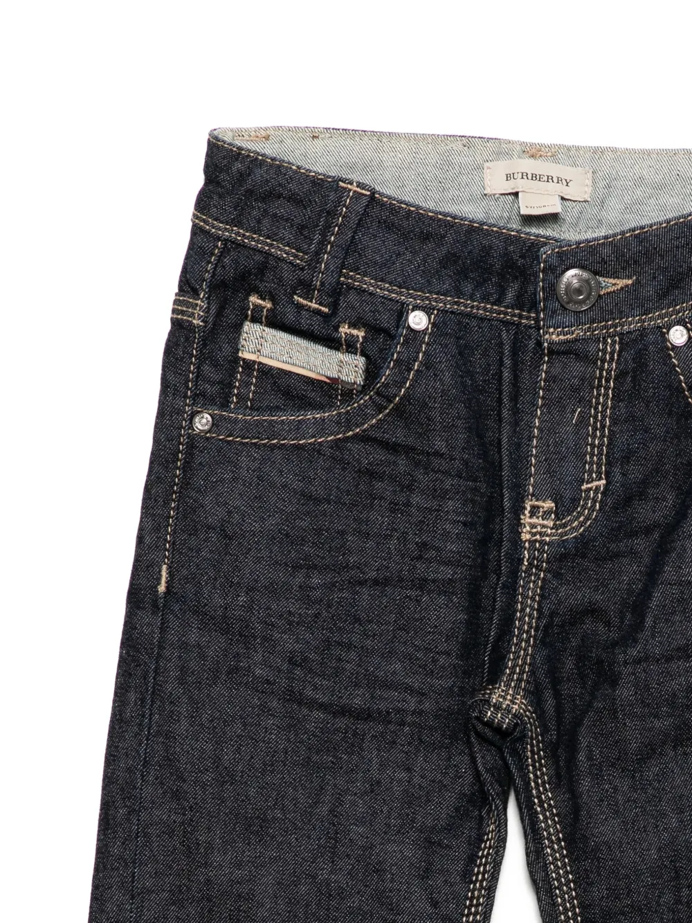 Burberry Kids Straight jeans Blauw