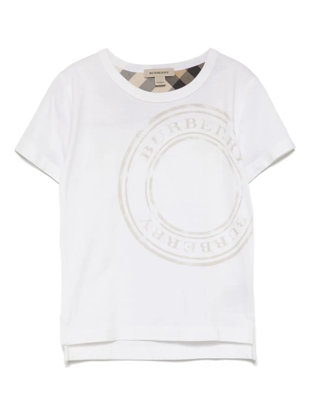 Burberry Kids T-shirt met ronde hals Wit