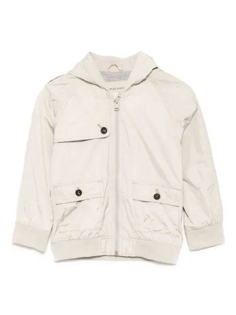Burberry Kids hooded zip-up jacket