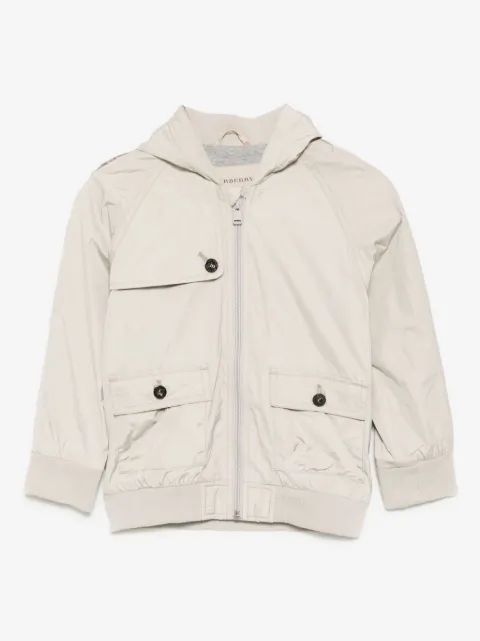 Burberry Kids chamarra con cierre y capucha