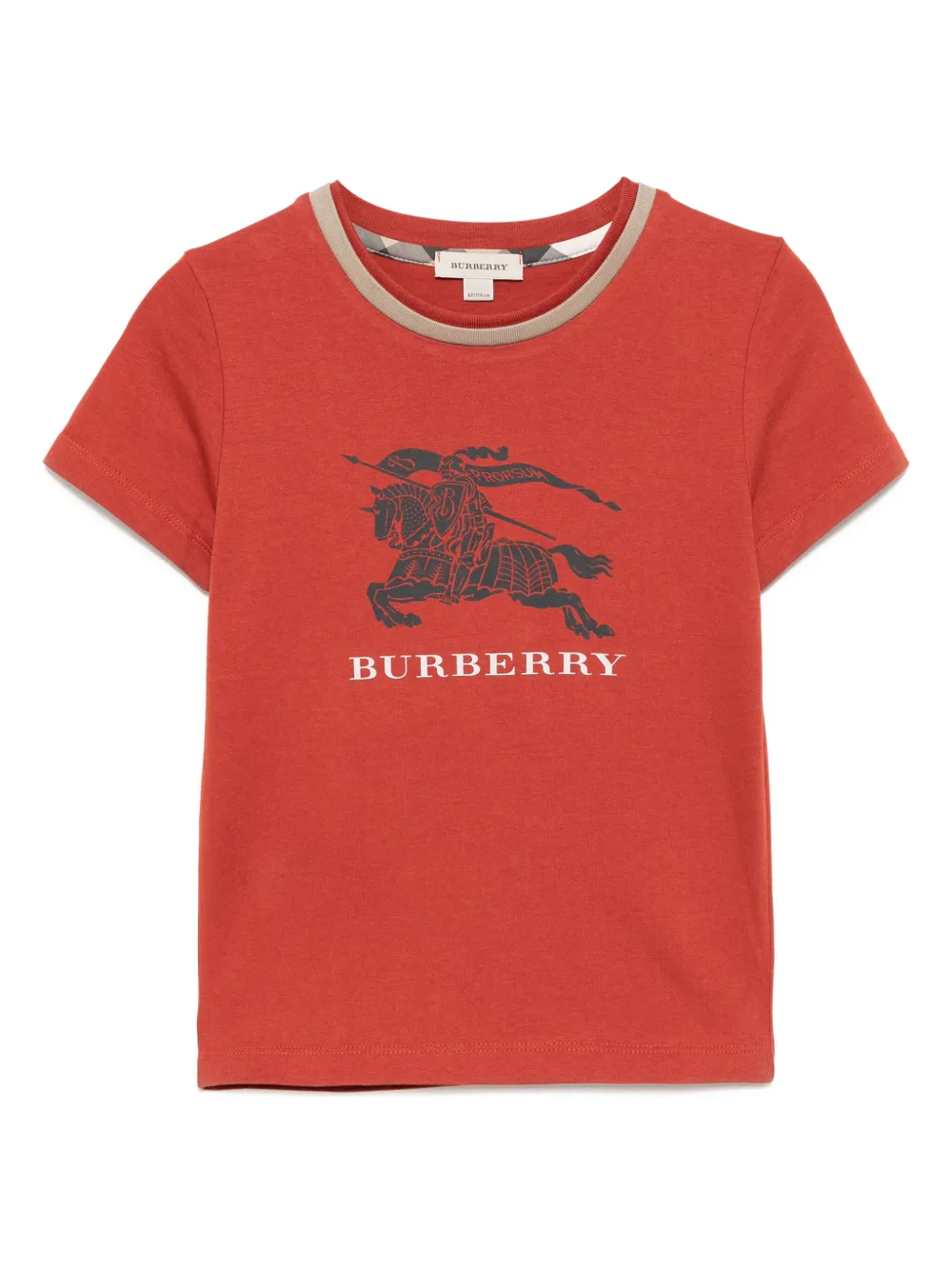 Burberry Kids T-shirt met logoprint Rood