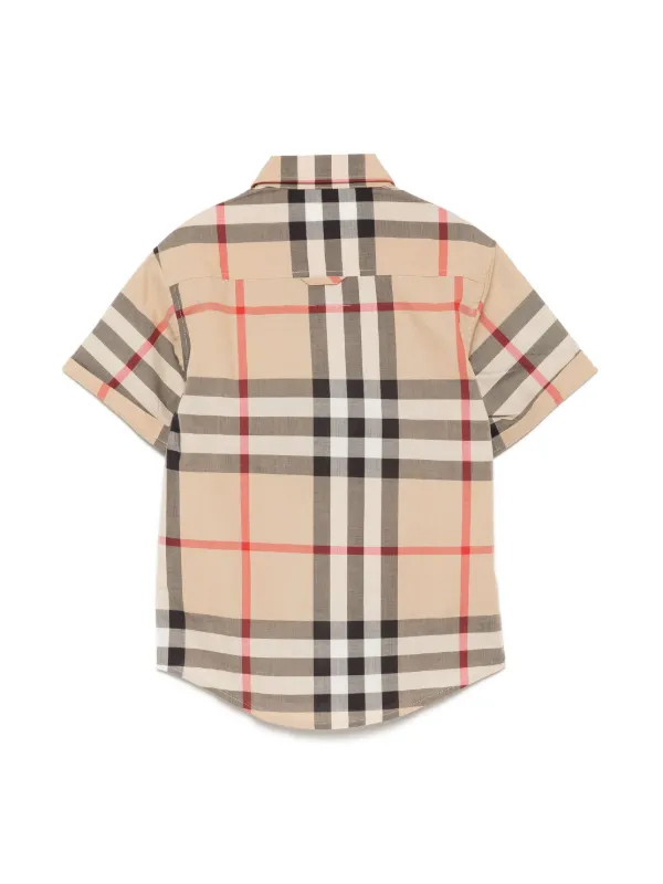 Burberry Kids Camisa Xadrez | Marrom | FARFETCH BR