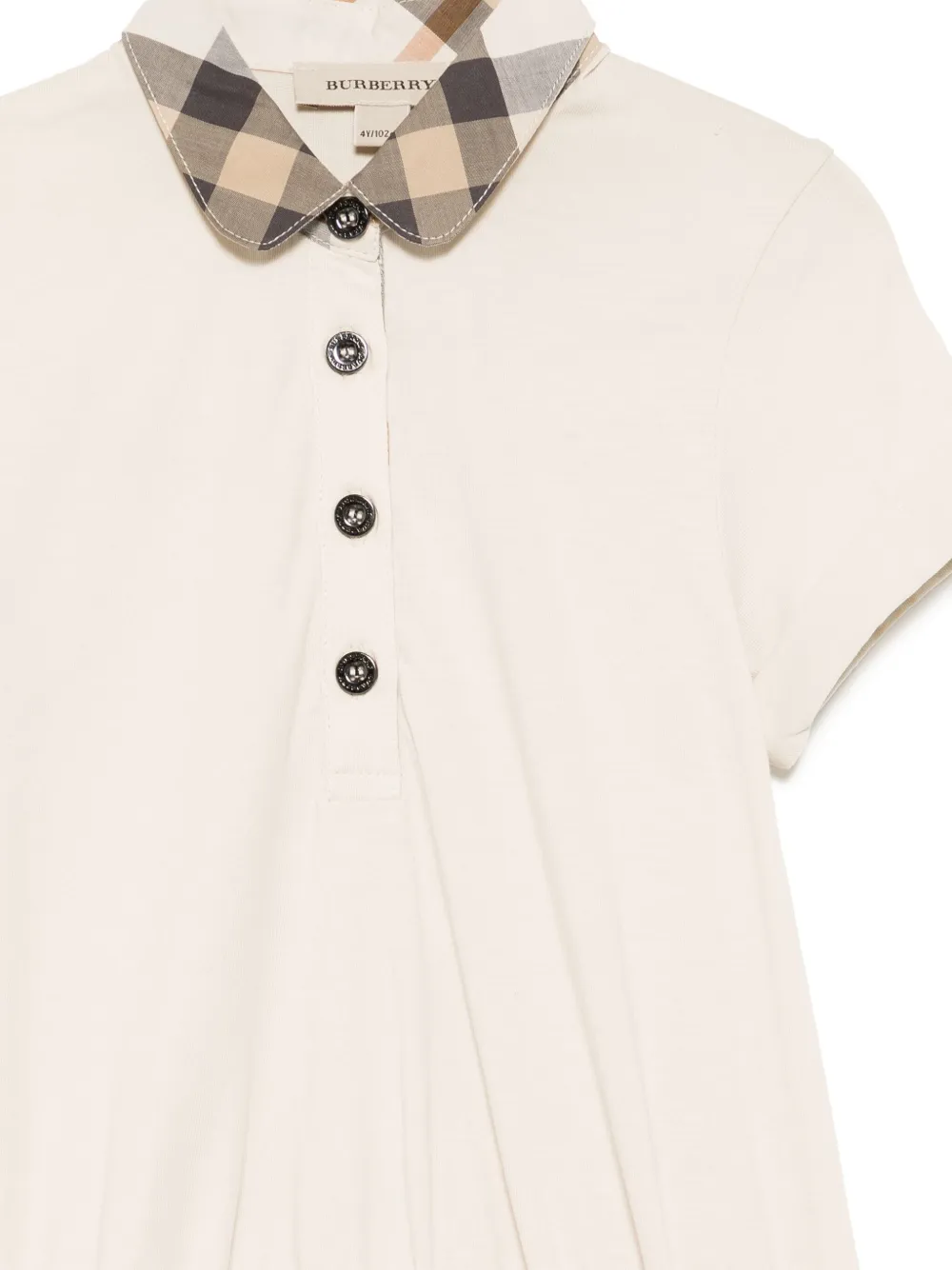 Burberry Kids Jurk met korte mouwen Beige
