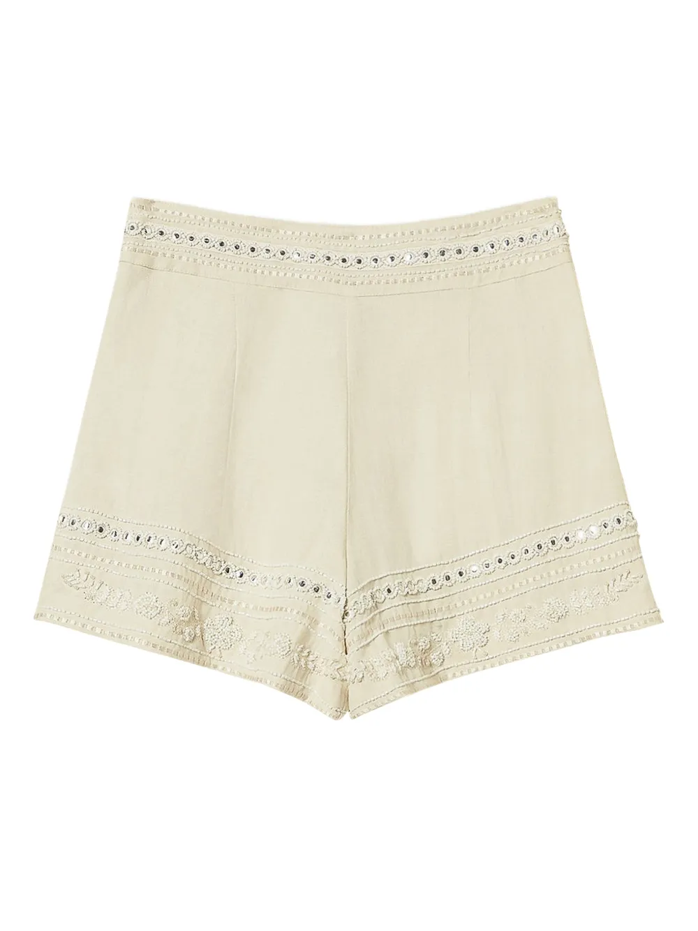 TWINSET Trainingsshorts met geborduurd detail Beige