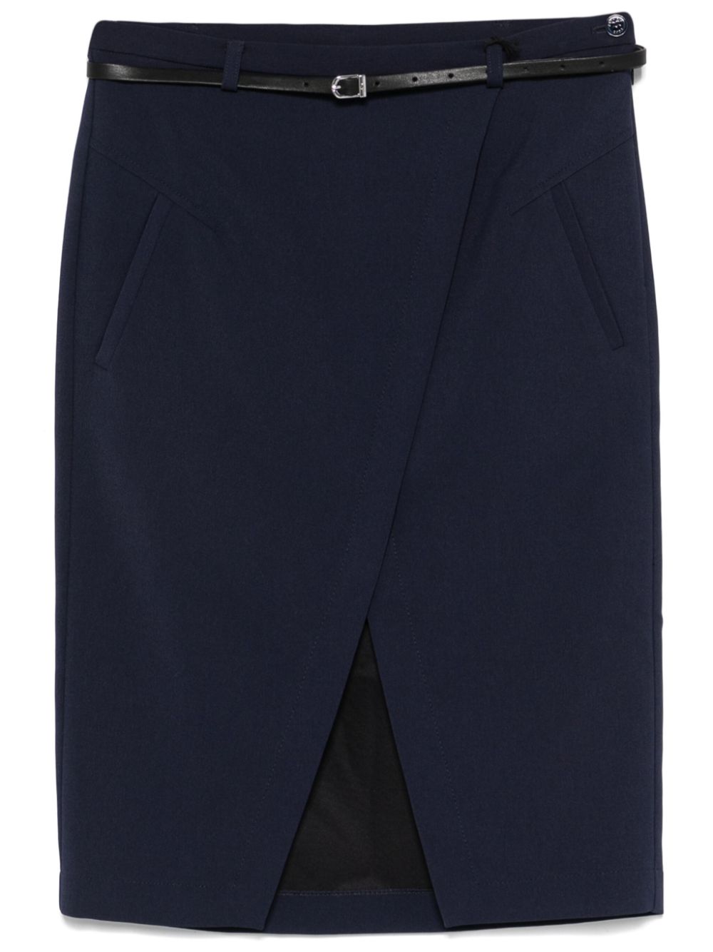 Patrizia Pepe Mini-rok met ceintuur Blauw