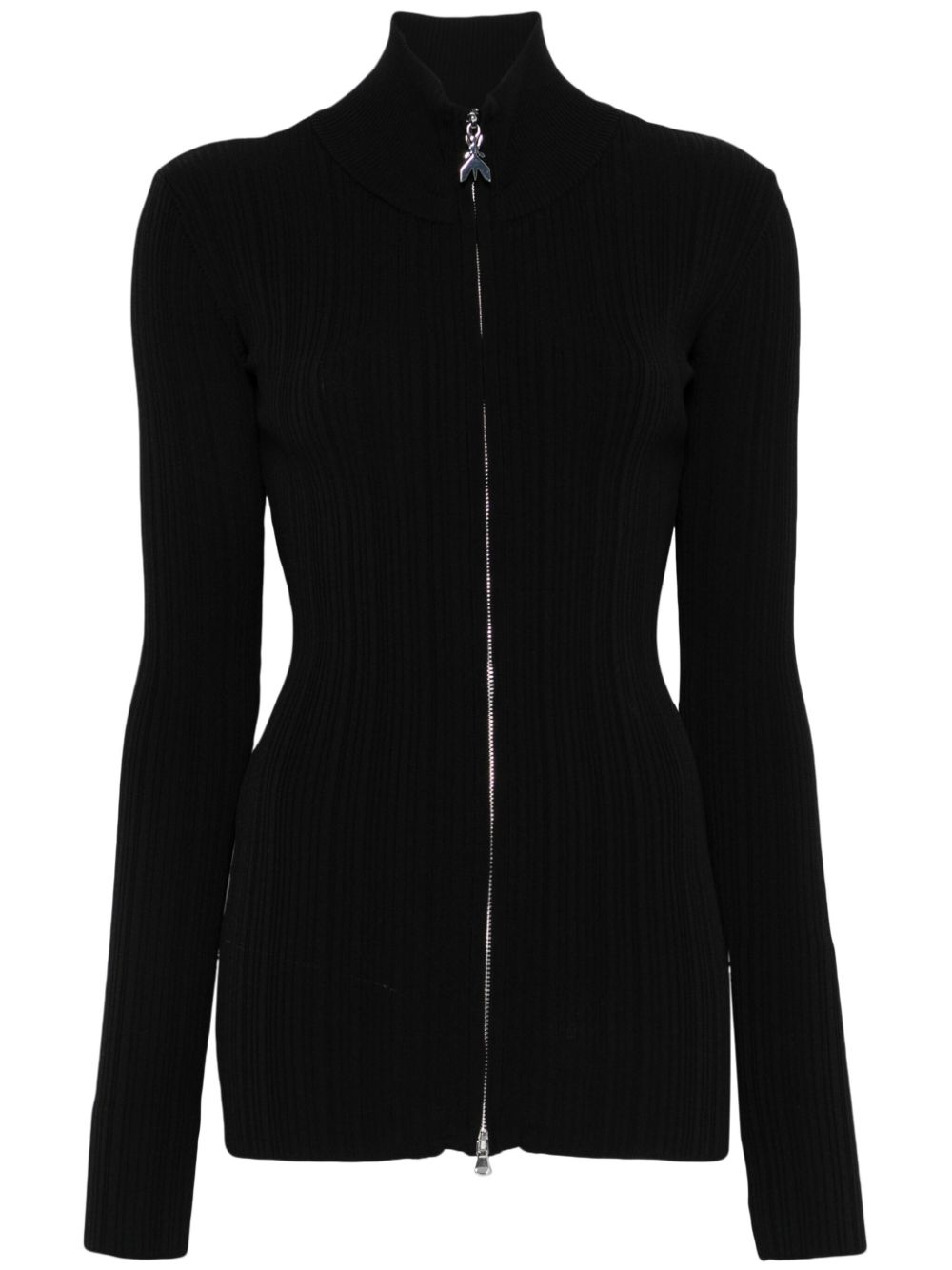 Patrizia Pepe ribbed cardigan – Black