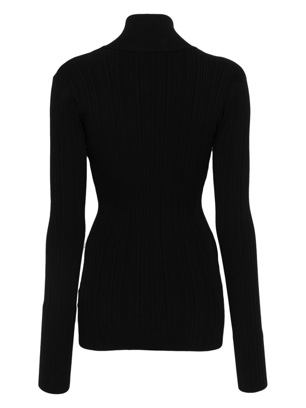 Patrizia Pepe ribbed cardigan - Zwart