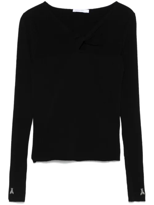 Pull à détail noué - Patrizia Pepe - Modalova