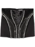 Patrizia Pepe embellished mini skirt - Black