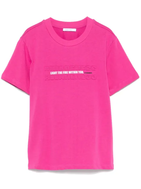 Patrizia Pepe embossed-slogan T-shirt