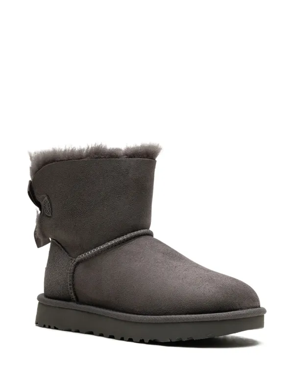 UGG Mini Bayley Bow 2 Boots Grey FARFETCH CA