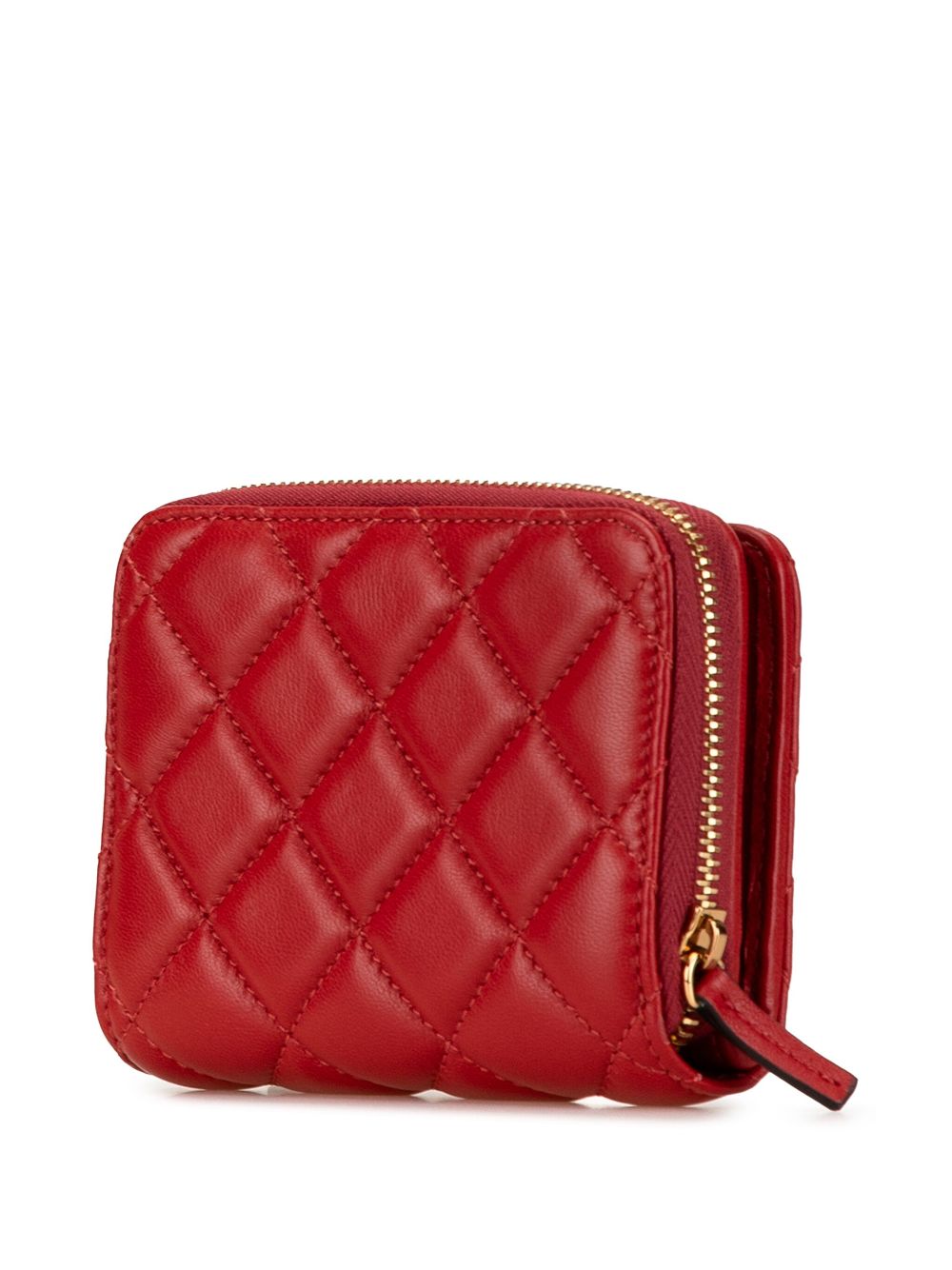 Versace Pre-Owned 21st Century Quilted Calfskin Medusa Compact Wallet small wallets - Red