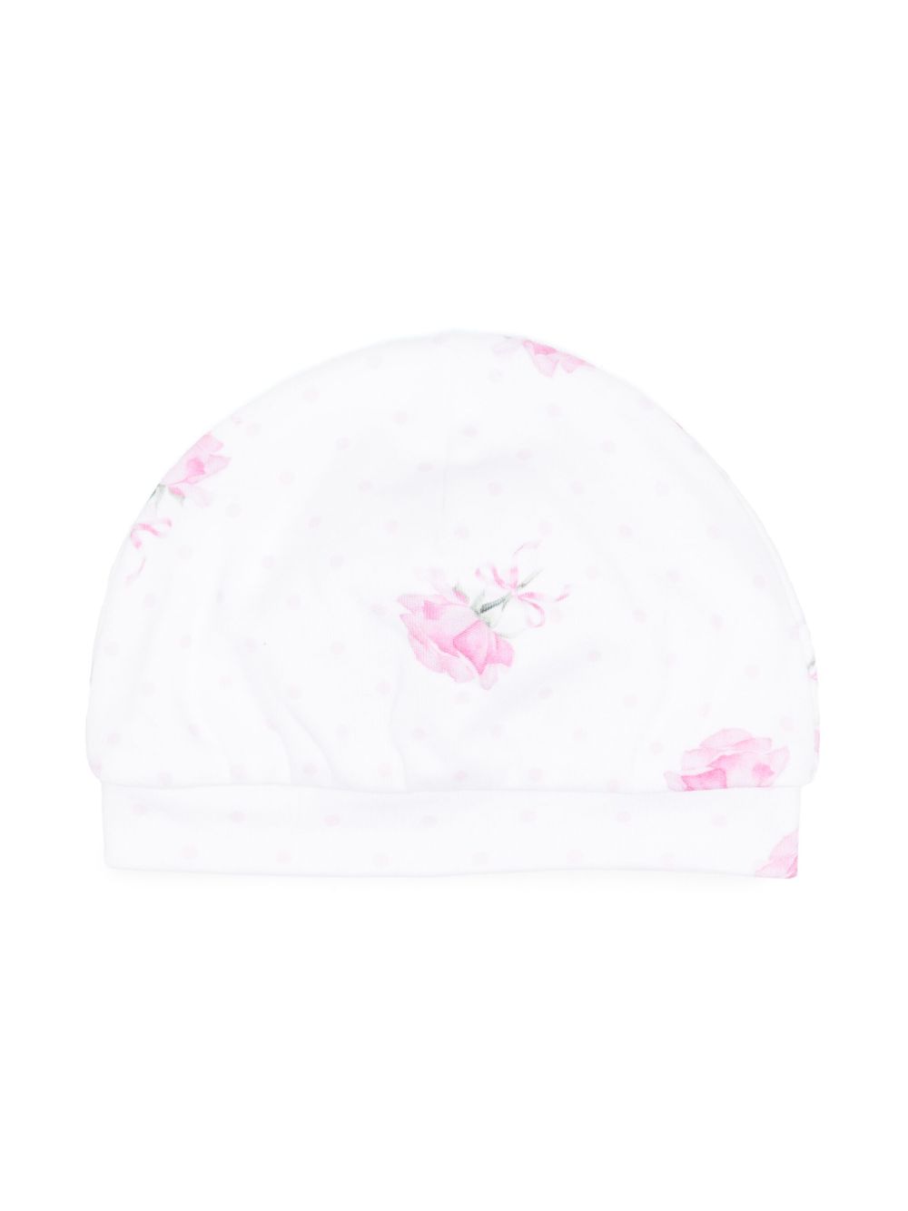 Monnalisa rose-print hat - White