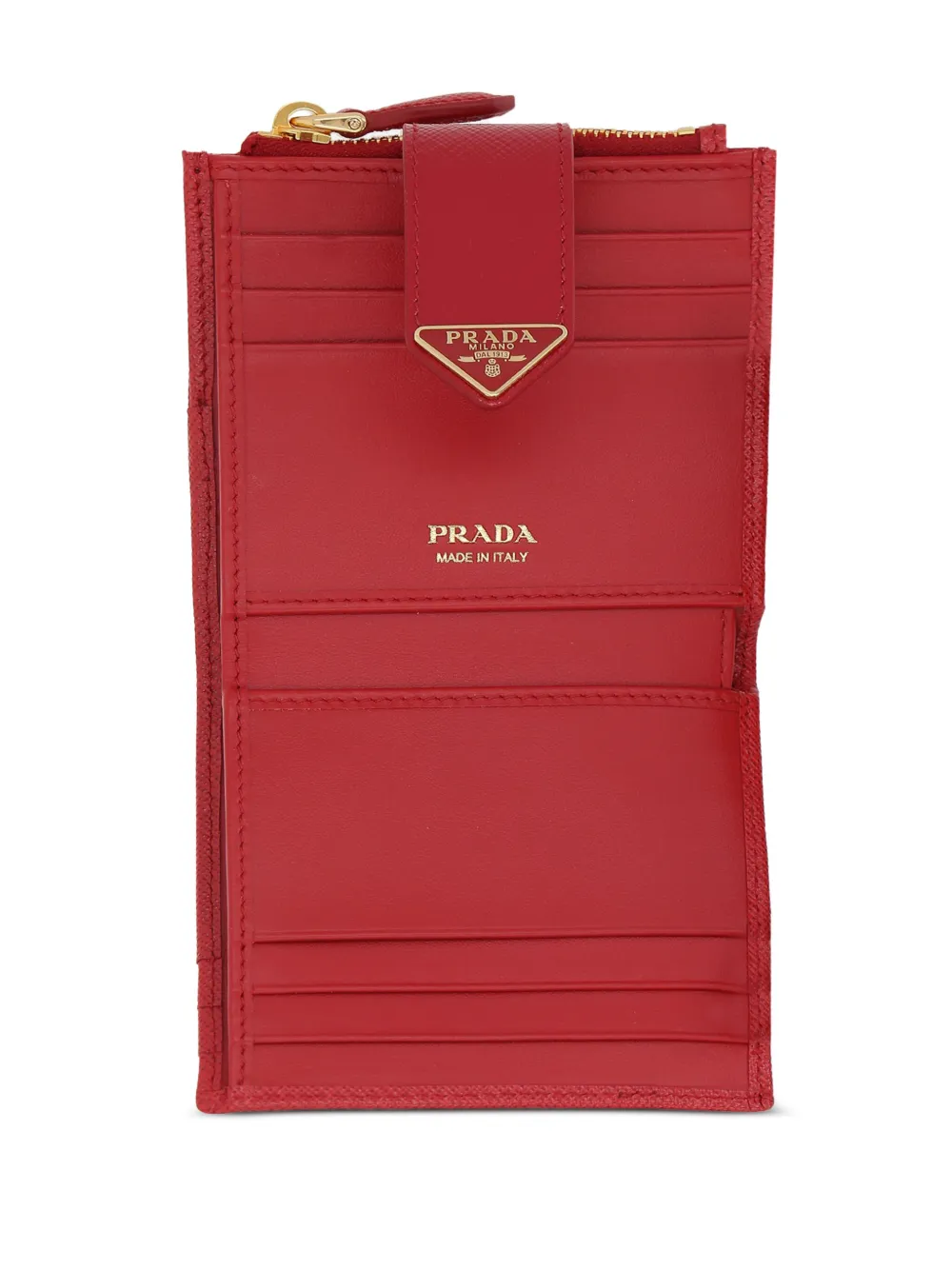 Prada Portemonnee met logo Rood