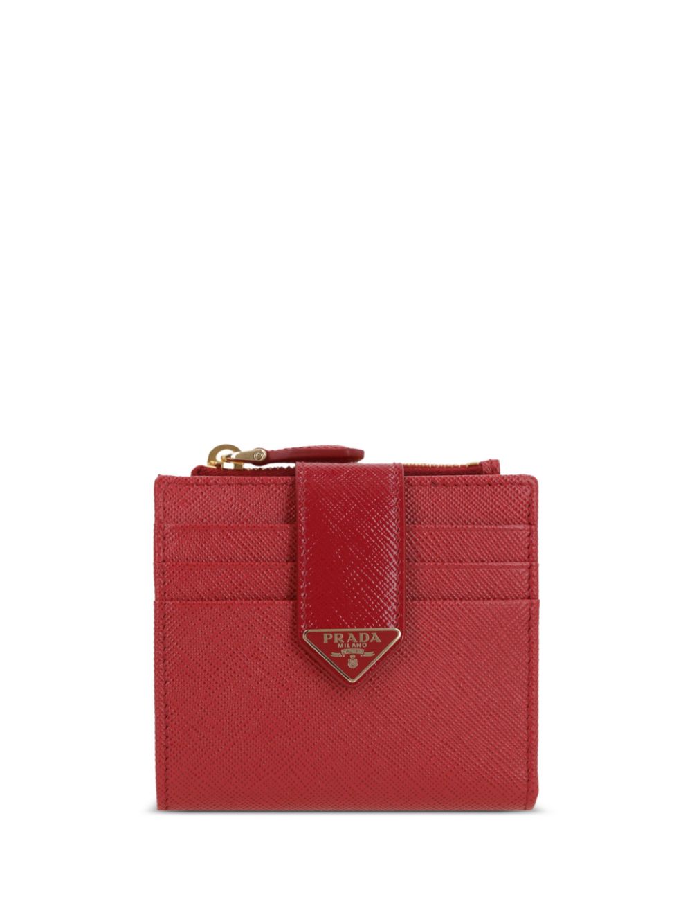 Prada triangle-logo wallet Rood