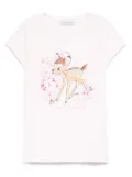 Monnalisa x Disney Bambi-print T-shirt - Pink